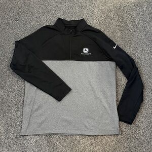 John Deere Black and Gray Pullover